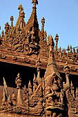 Myanmar - Mandalay, Shwe In Bin Kyaung a wonderful example of the Burmese unique teak architecture and wood-carving art. 